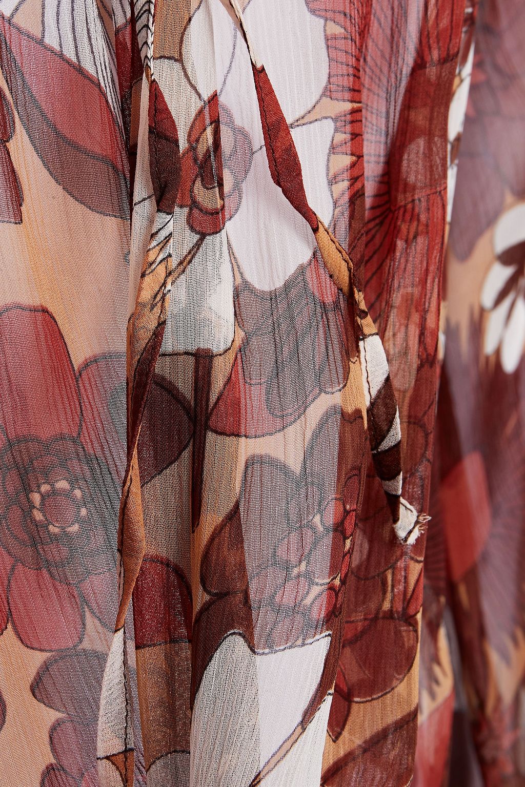 ANTIK BATIK Lorette gathered floral-print crepon blouse