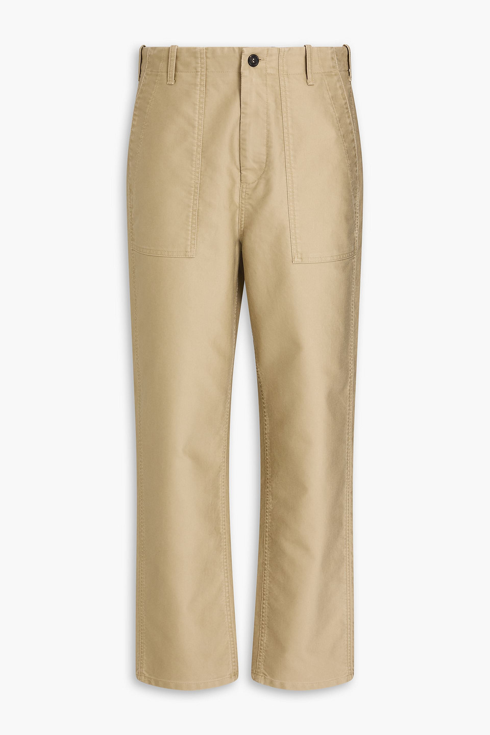 Dunhill Embroidered Cotton Pants In Beige