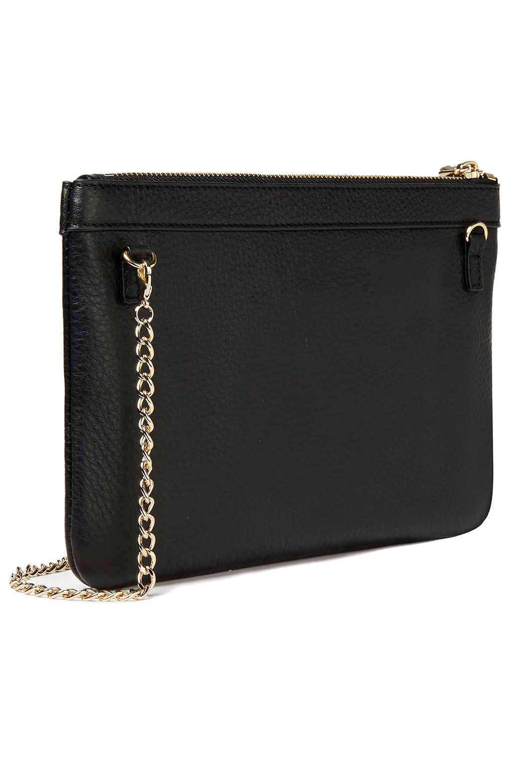 LOVE MOSCHINO Logo-appliquéd pebbled-leather shoulder bag