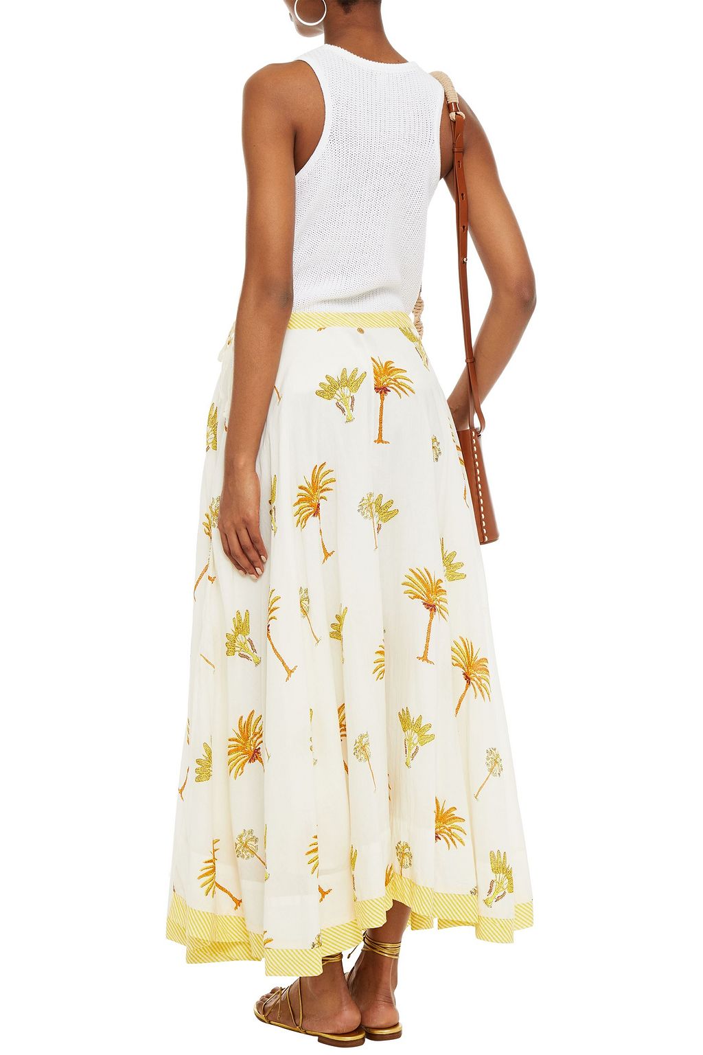 ANTIK BATIK Palmy printed cotton-mousseline maxi skirt