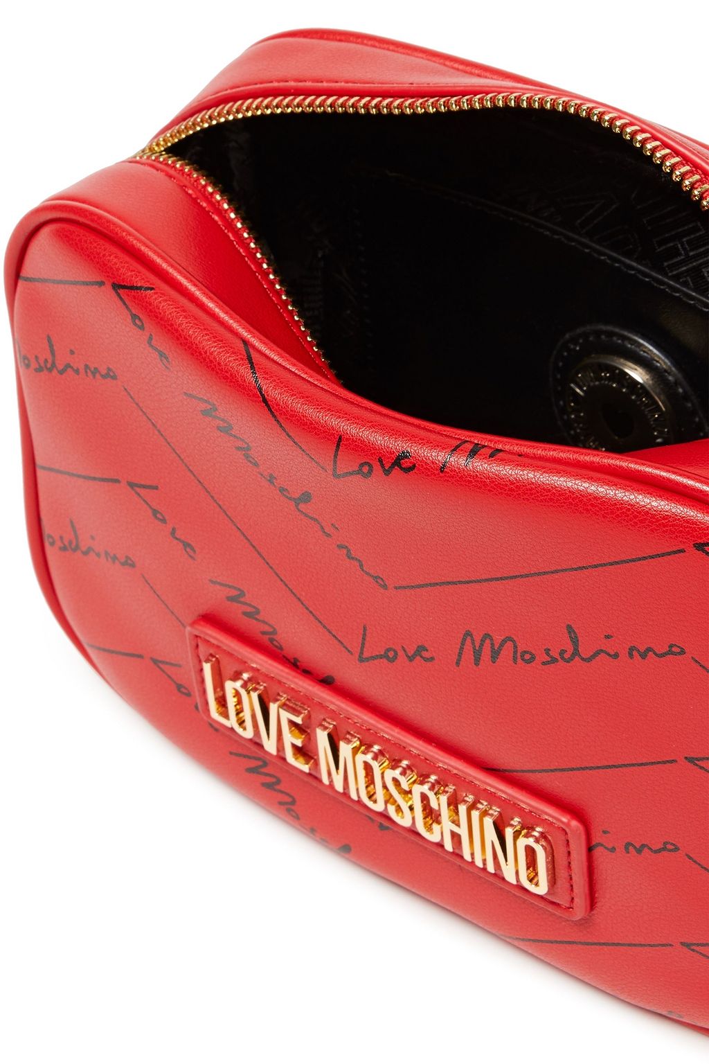 LOVE MOSCHINO Logoprint faux leather shoulder bag Sale up to 70 off