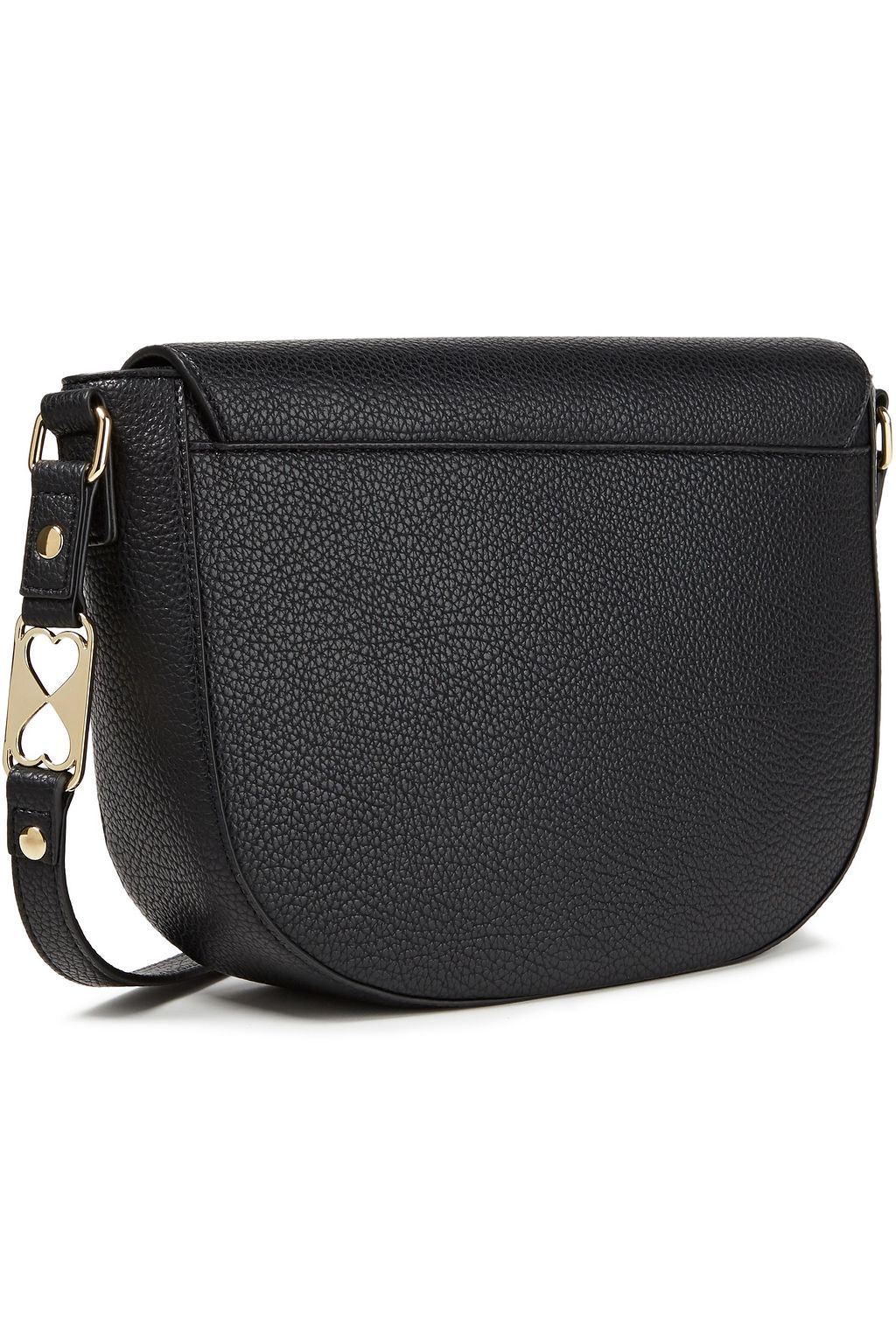 LOVE MOSCHINO Faux pebbled and croc-effect leather shoulder bag
