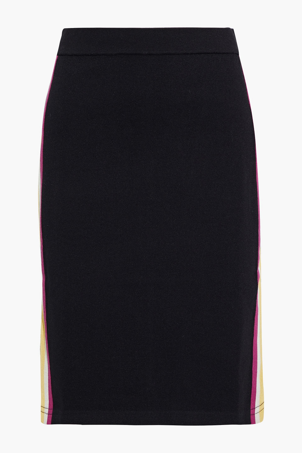 Isabel Marant Étoile Dridget Striped Stretch-knit Pencil Skirt In Black