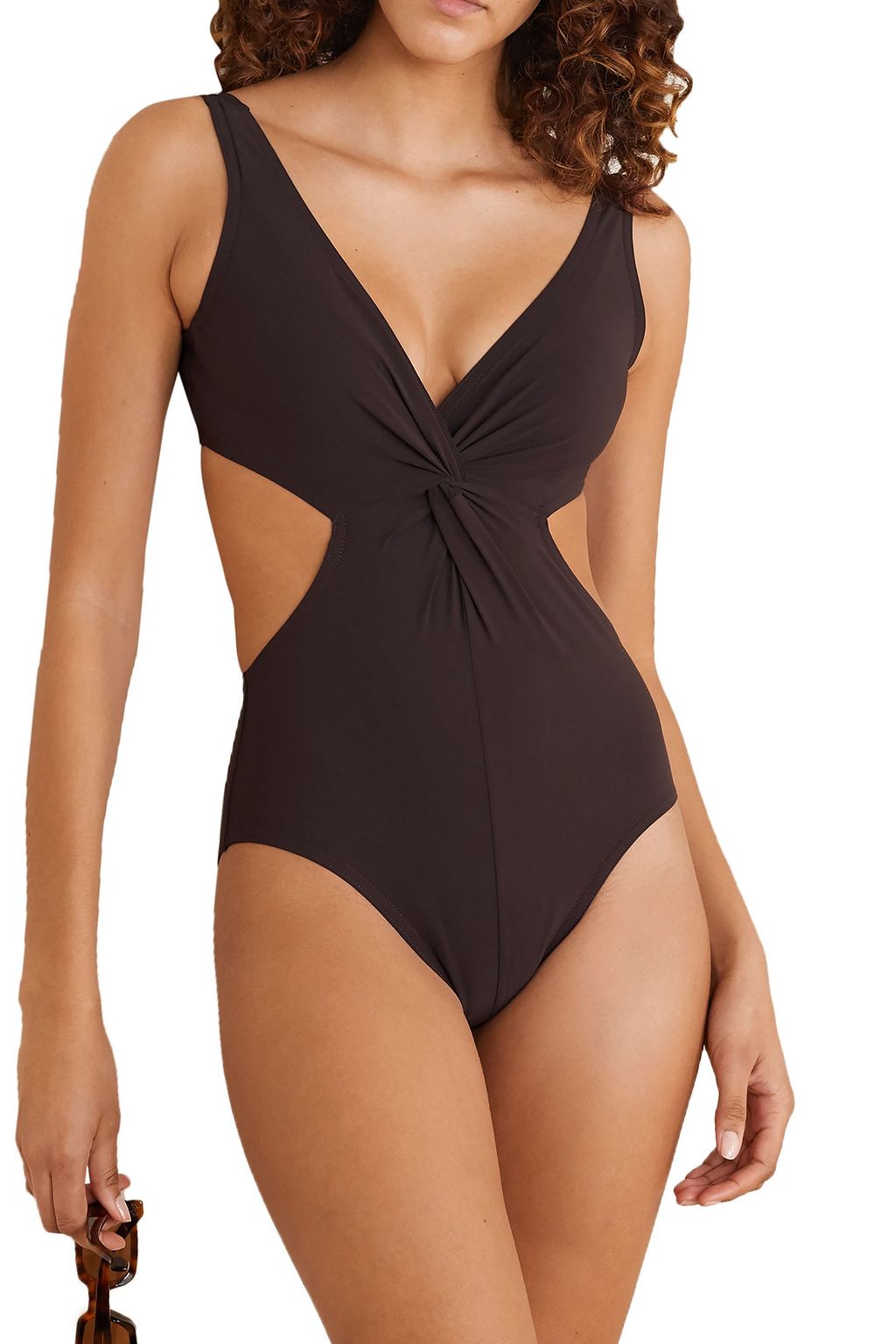 KARLA COLLETTO Cutout twist-front swimsuit