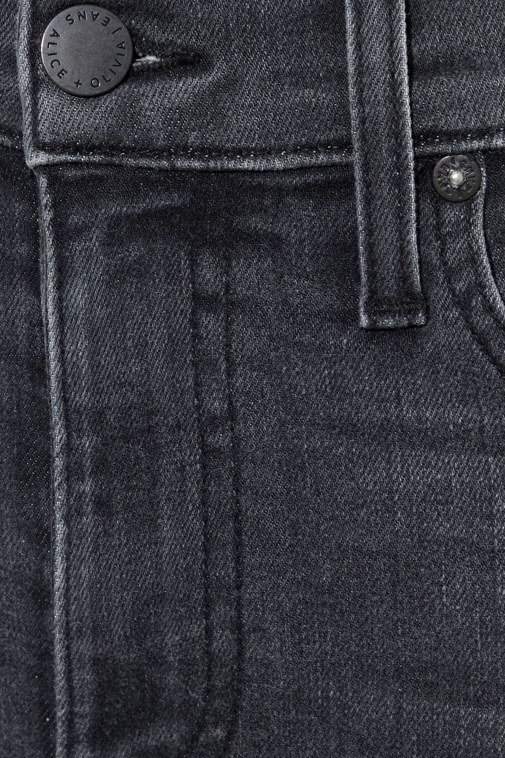 ALICE + OLIVIA Good cropped faded high-rise skinny jeans