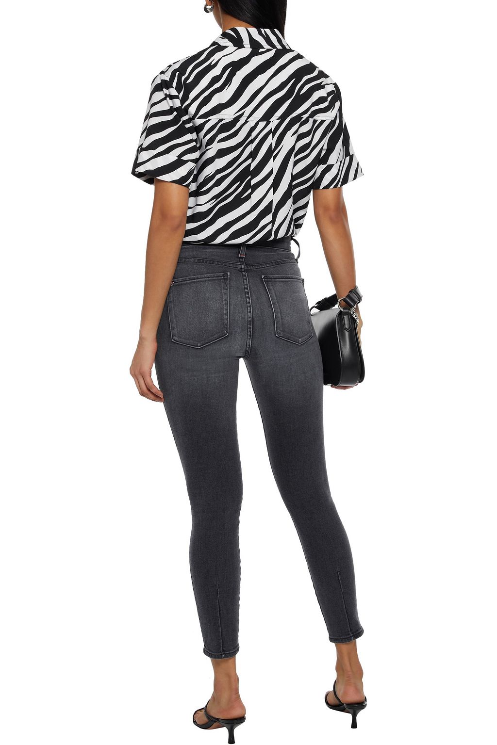 ALICE + OLIVIA Good cropped faded high-rise skinny jeans