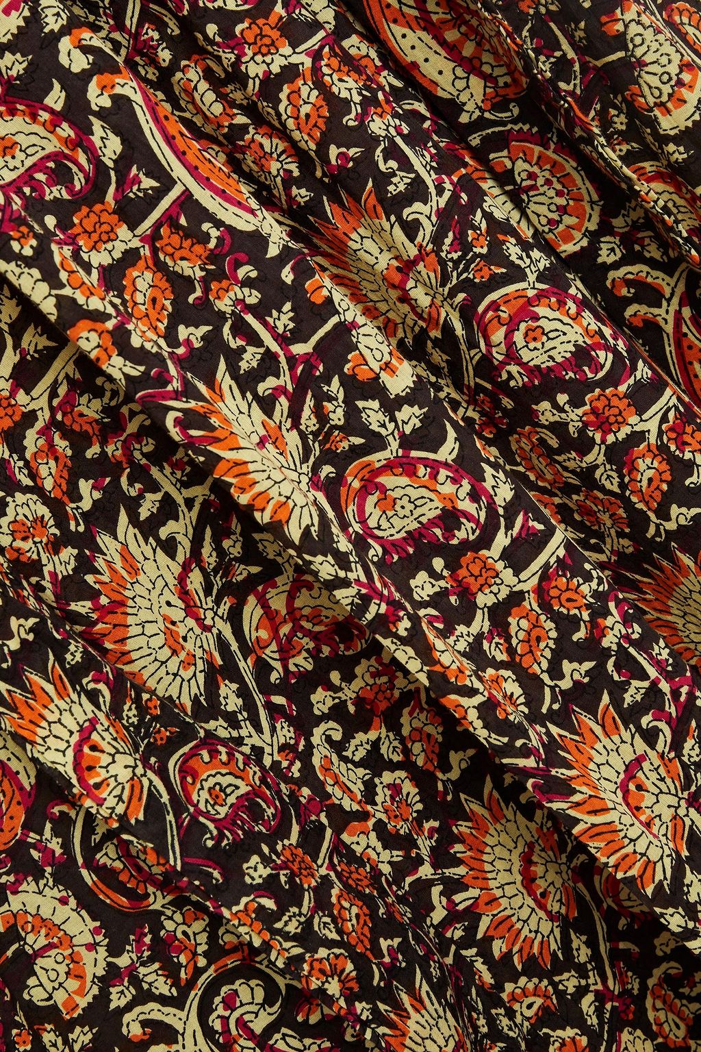 ANTIK BATIK Cherie gathered printed cotton maxi dress