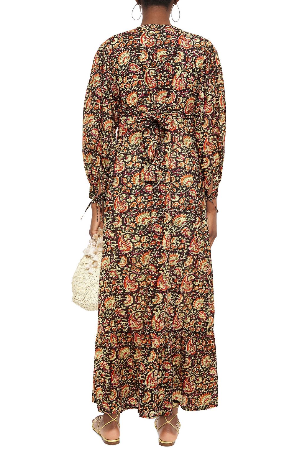 ANTIK BATIK Cherie gathered printed cotton maxi dress