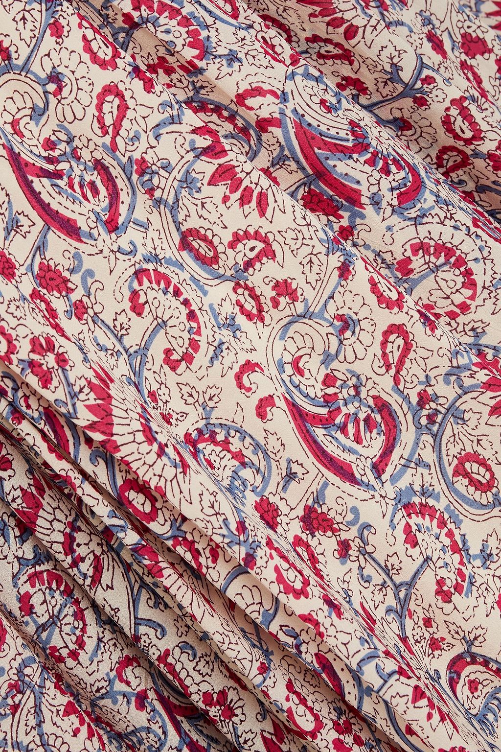 ANTIK BATIK Cherie open-back printed crepe de chine maxi dress