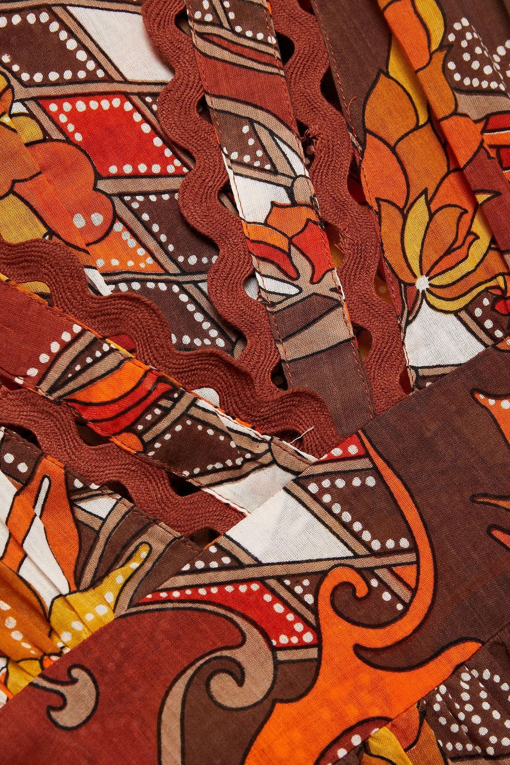 ANTIK BATIK Ramba rickrack-trimmed printed cotton maxi dress