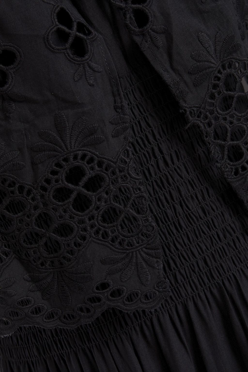 ANTIK BATIK Ruffled broderie anglaise cotton maxi dress