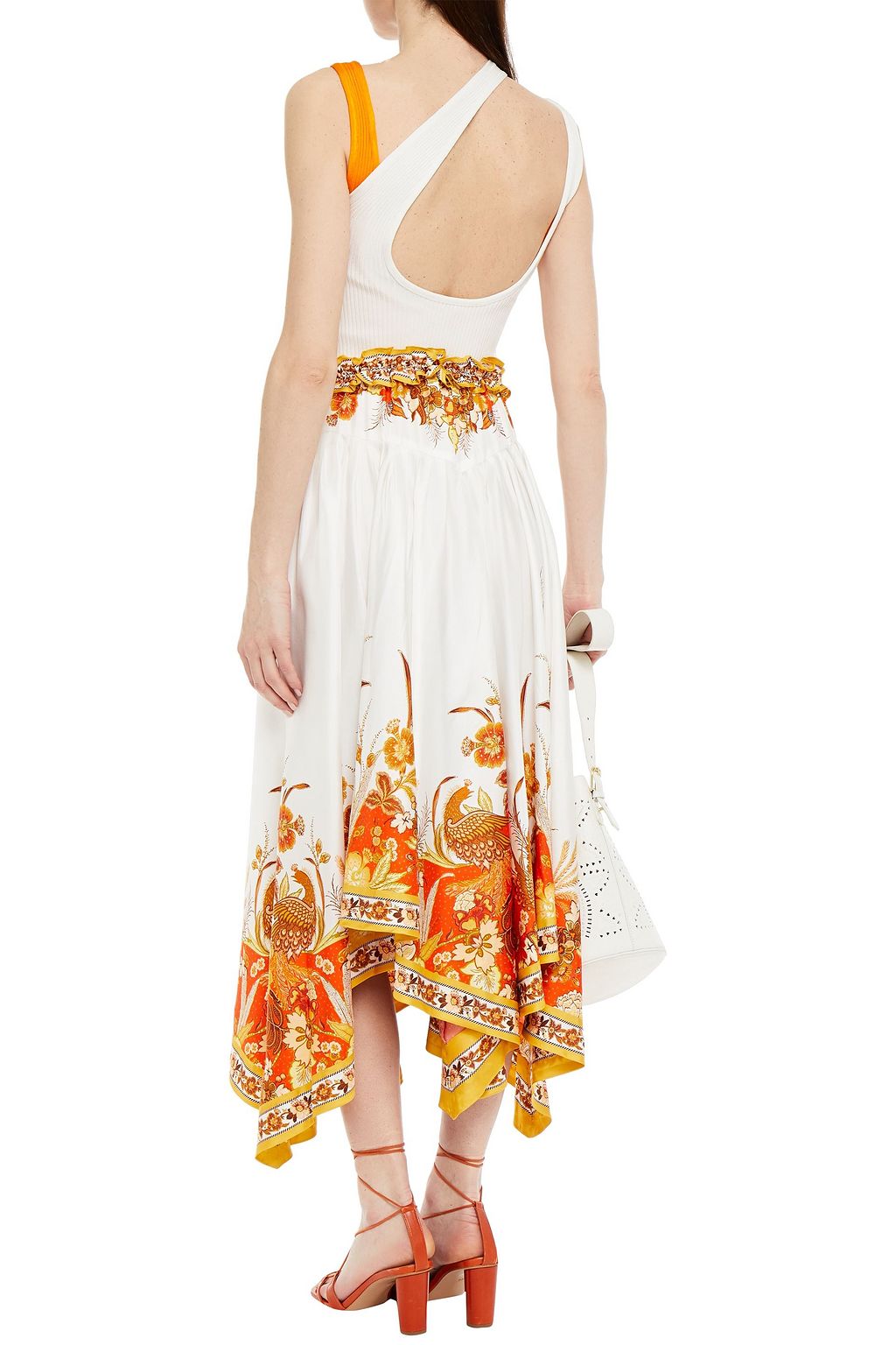 ZIMMERMANN Wavelength one-shoulder cutout ribbed jersey tank
