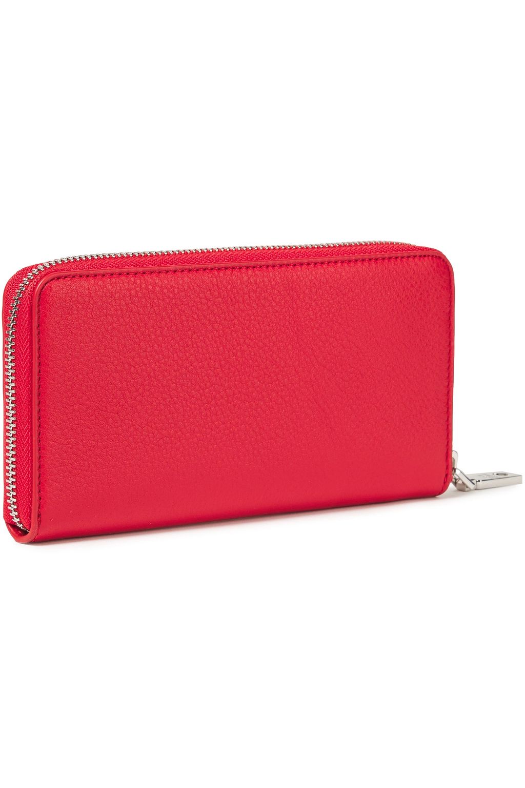 LOVE MOSCHINO Logo-appliquéd studded pebbled-leather continental wallet