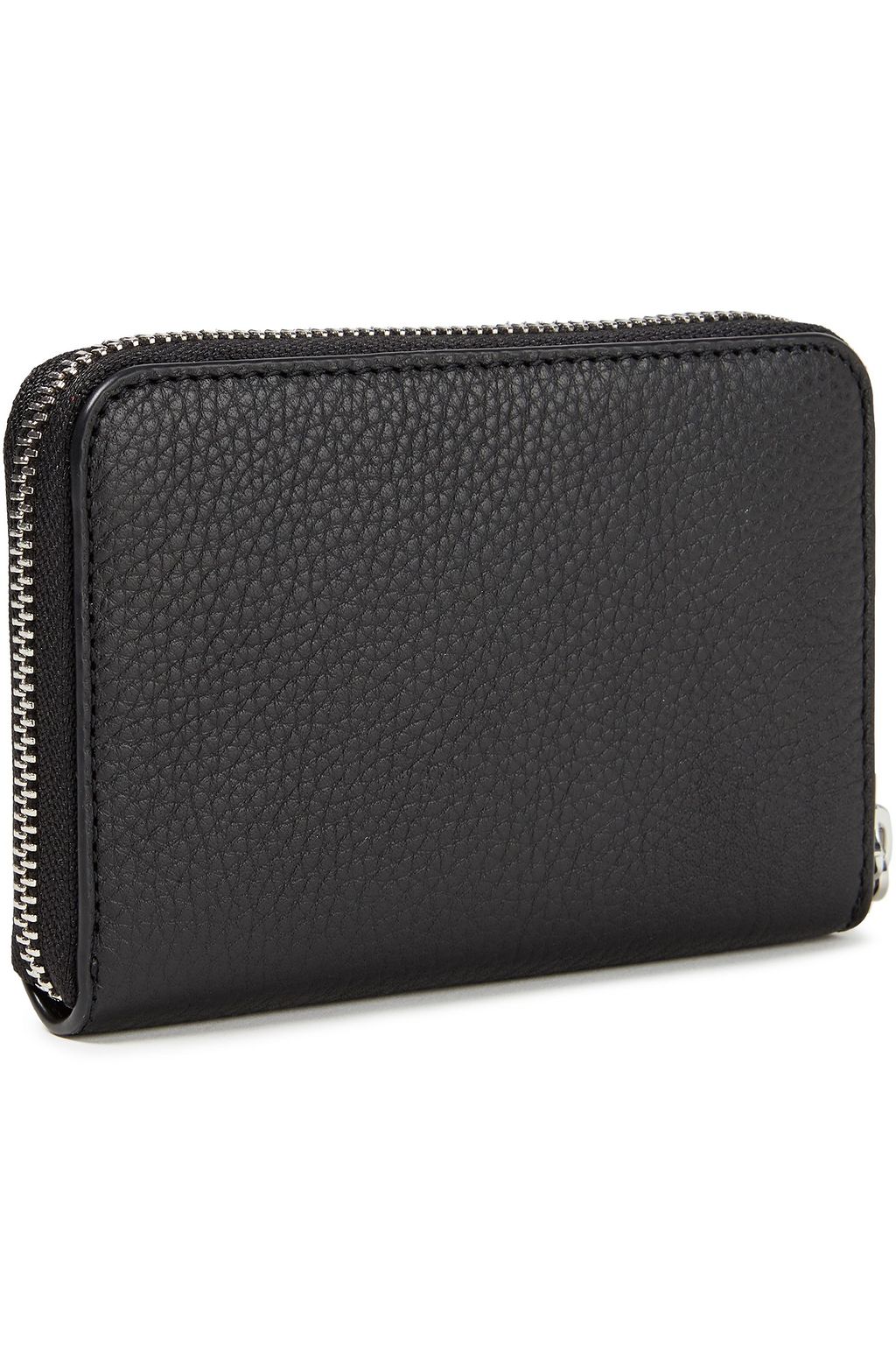LOVE MOSCHINO Logo-appliquéd studded pebbled-leather wallet