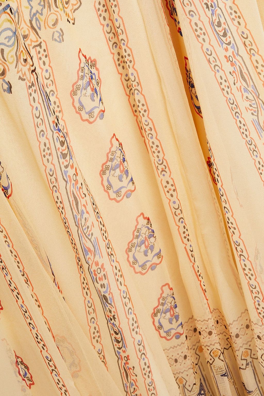 ETRO Pussy-bow printed silk-chiffon maxi dress