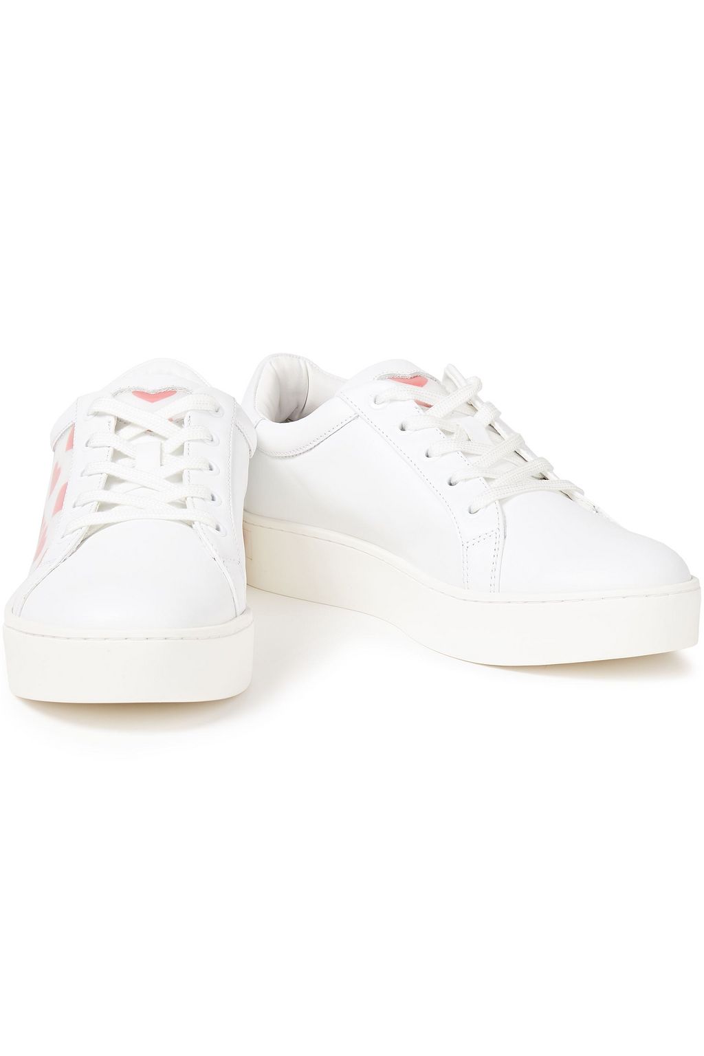 LOVE MOSCHINO Logo-appliquéd leather and printed PVC sneakers