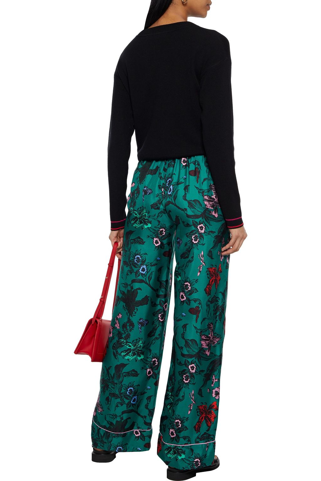 DIANE VON FURSTENBERG Brynn intarsia wool and cashmere-blend sweater