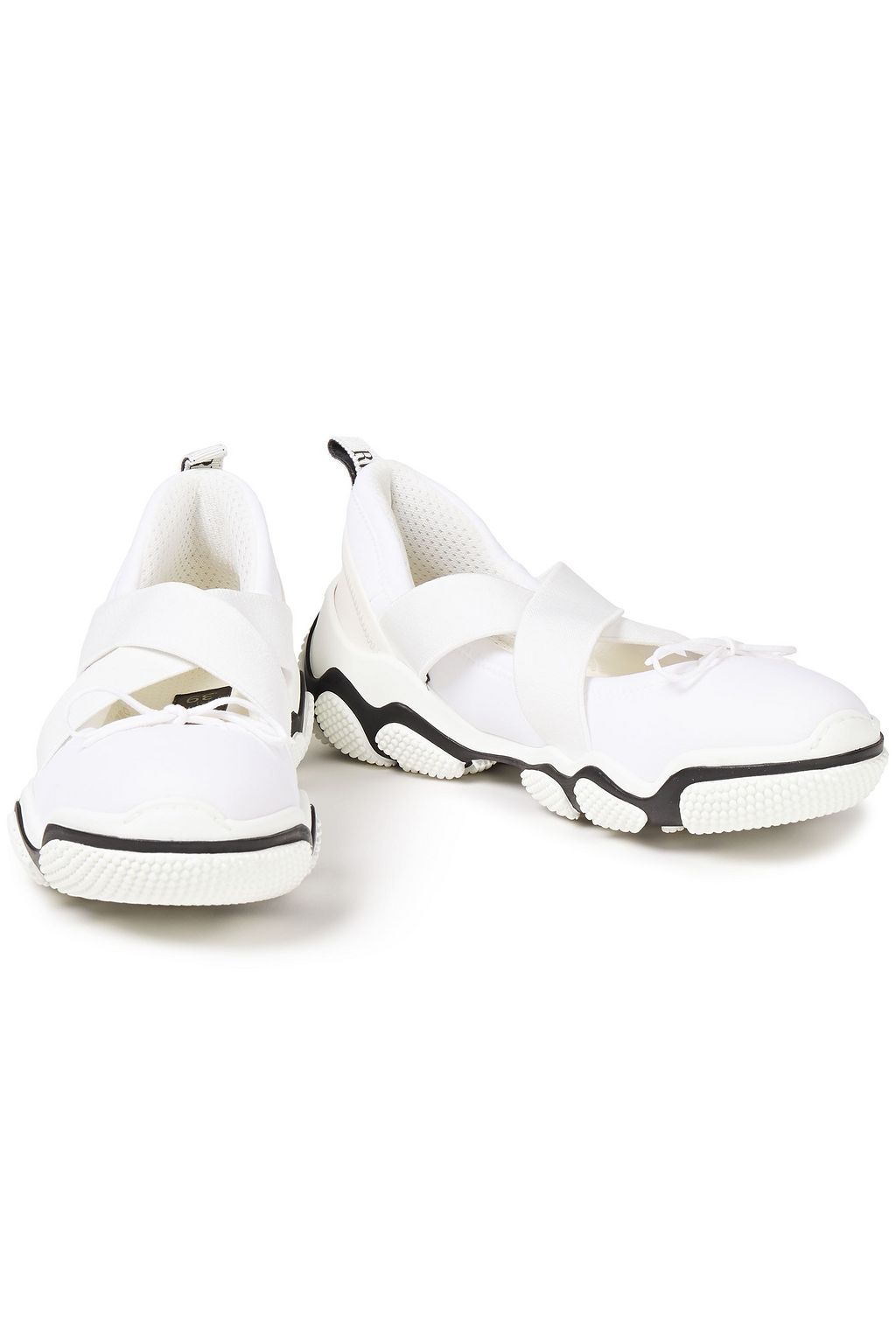 RED V Ballet bow detailed neoprene sneakers THE OUTNET