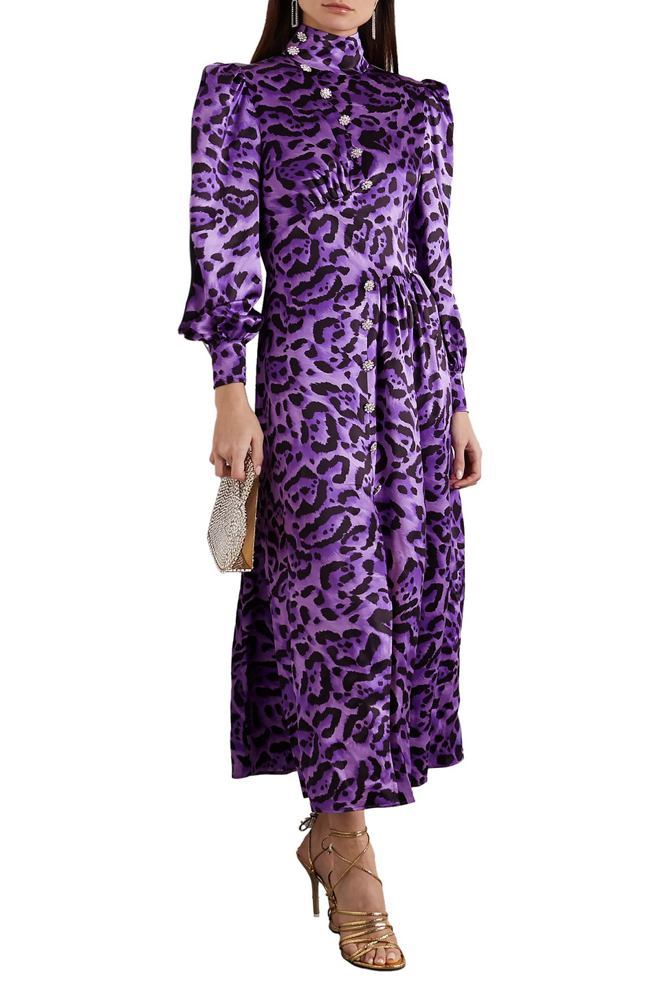alessandra rich purple dress Sell Alessandra Rich Metallic Lace Dress - Purple