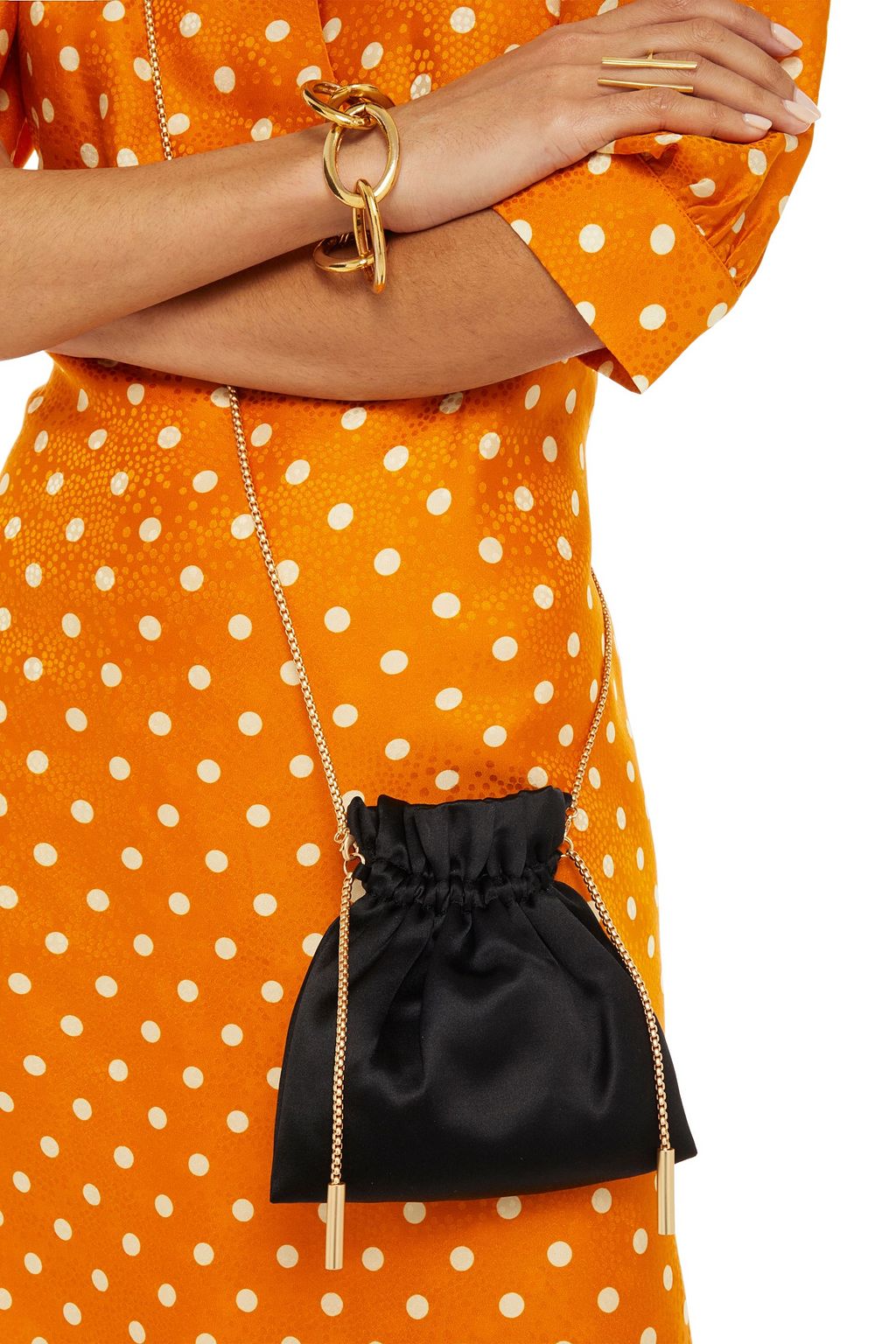 ZIMMERMANN Gathered satin pouch