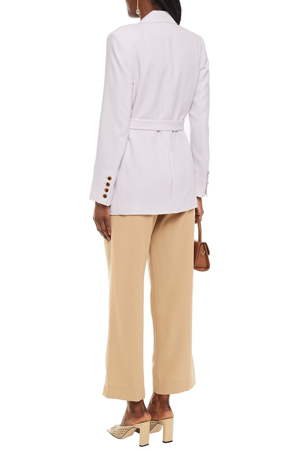 SIMKHAI Belted crepe blazer