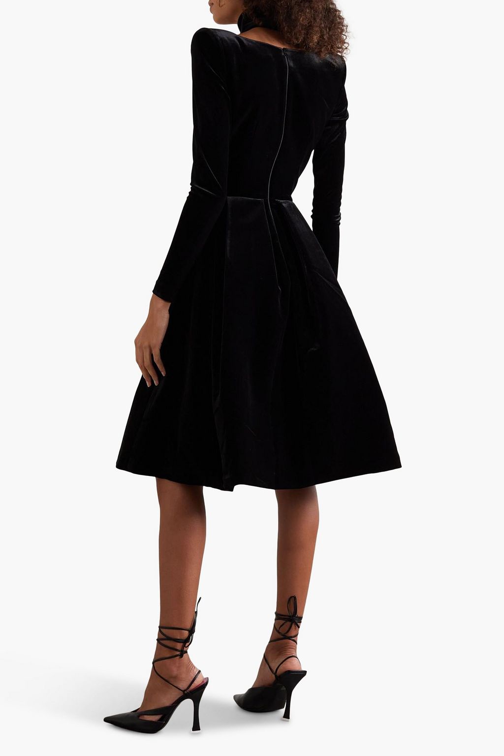 ALEX PERRY Porter pleated velvet dress