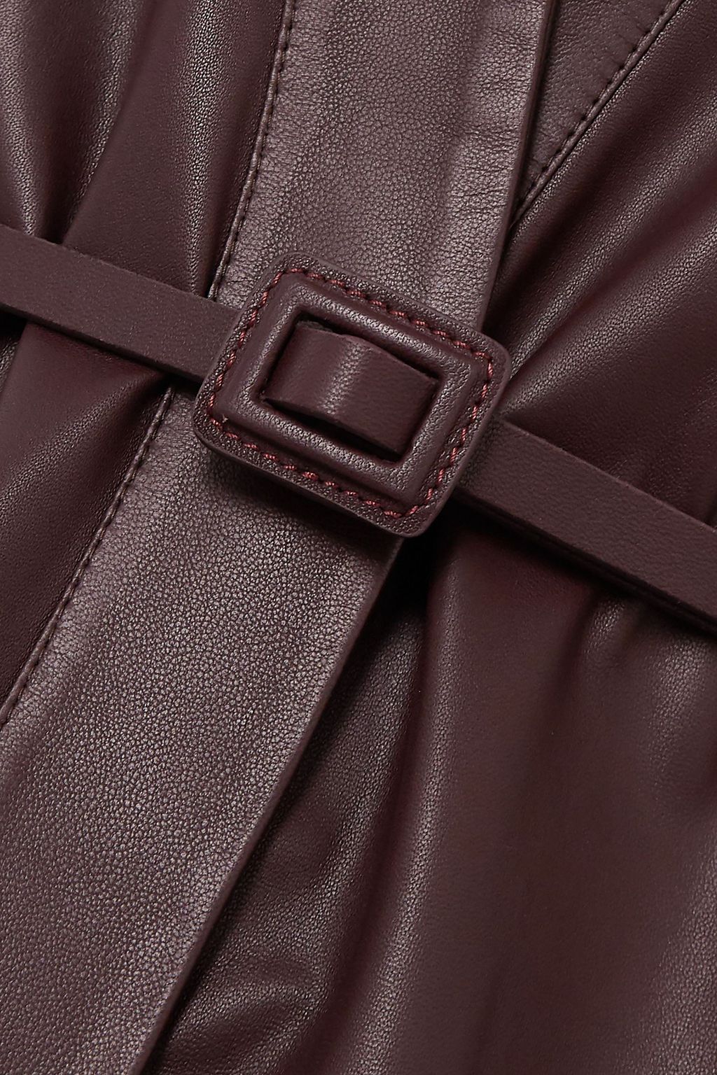 ZEYNEP ARCAY Belted leather midi dress