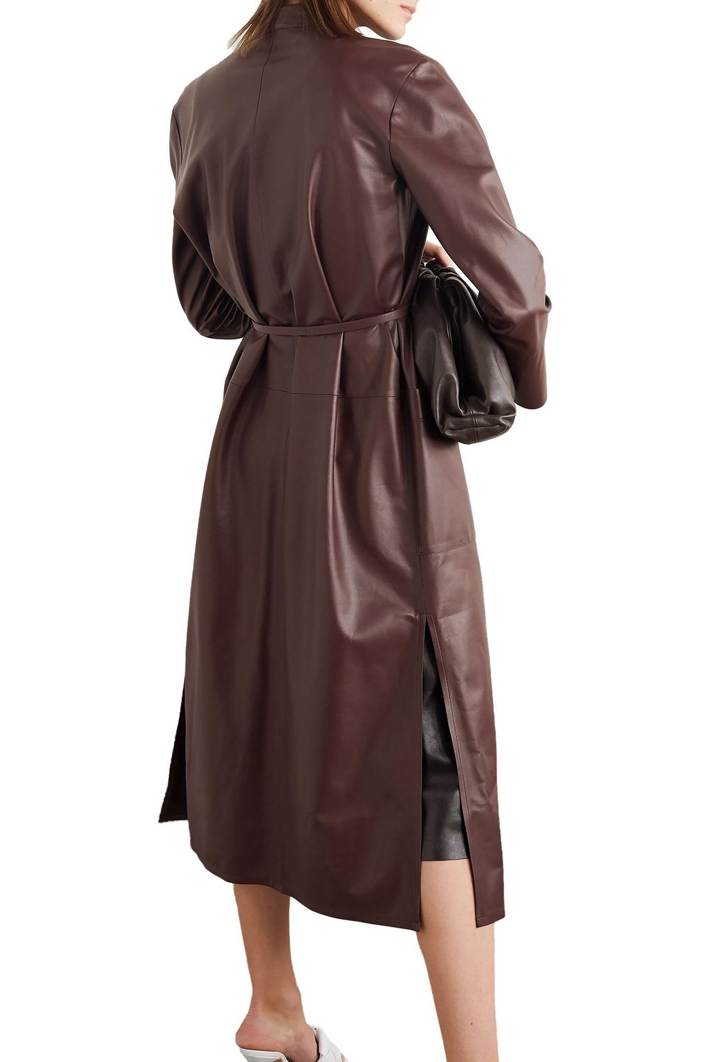 ZEYNEP ARCAY Belted leather midi dress