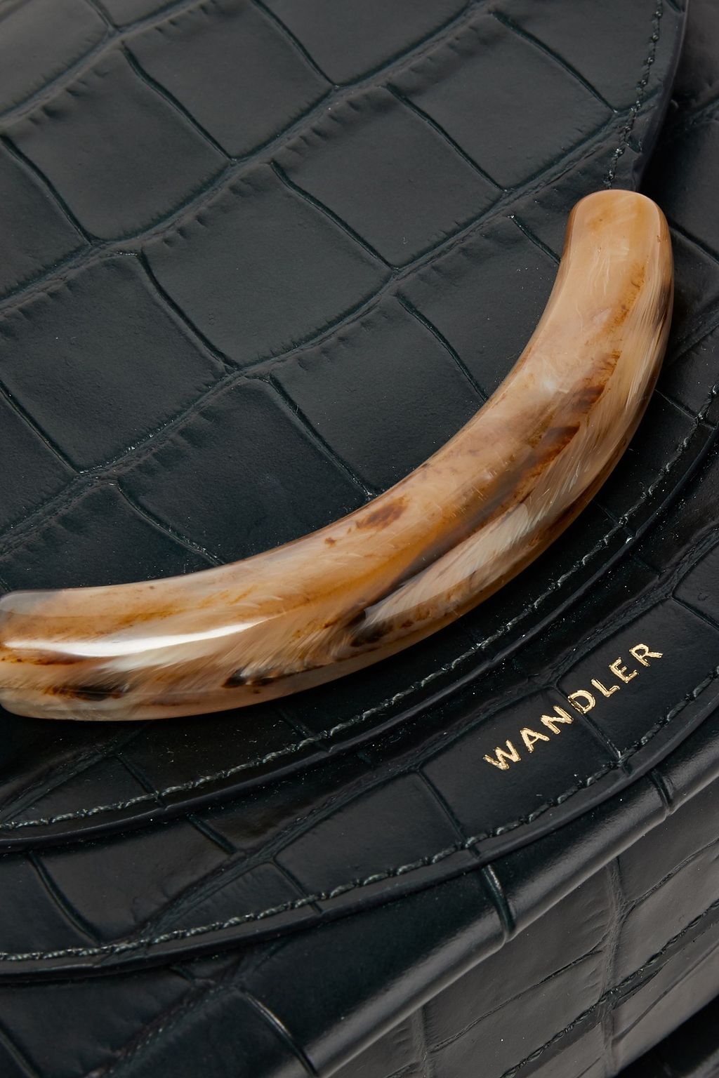 WANDLER Luna Mini Arch croc-effect leather tote