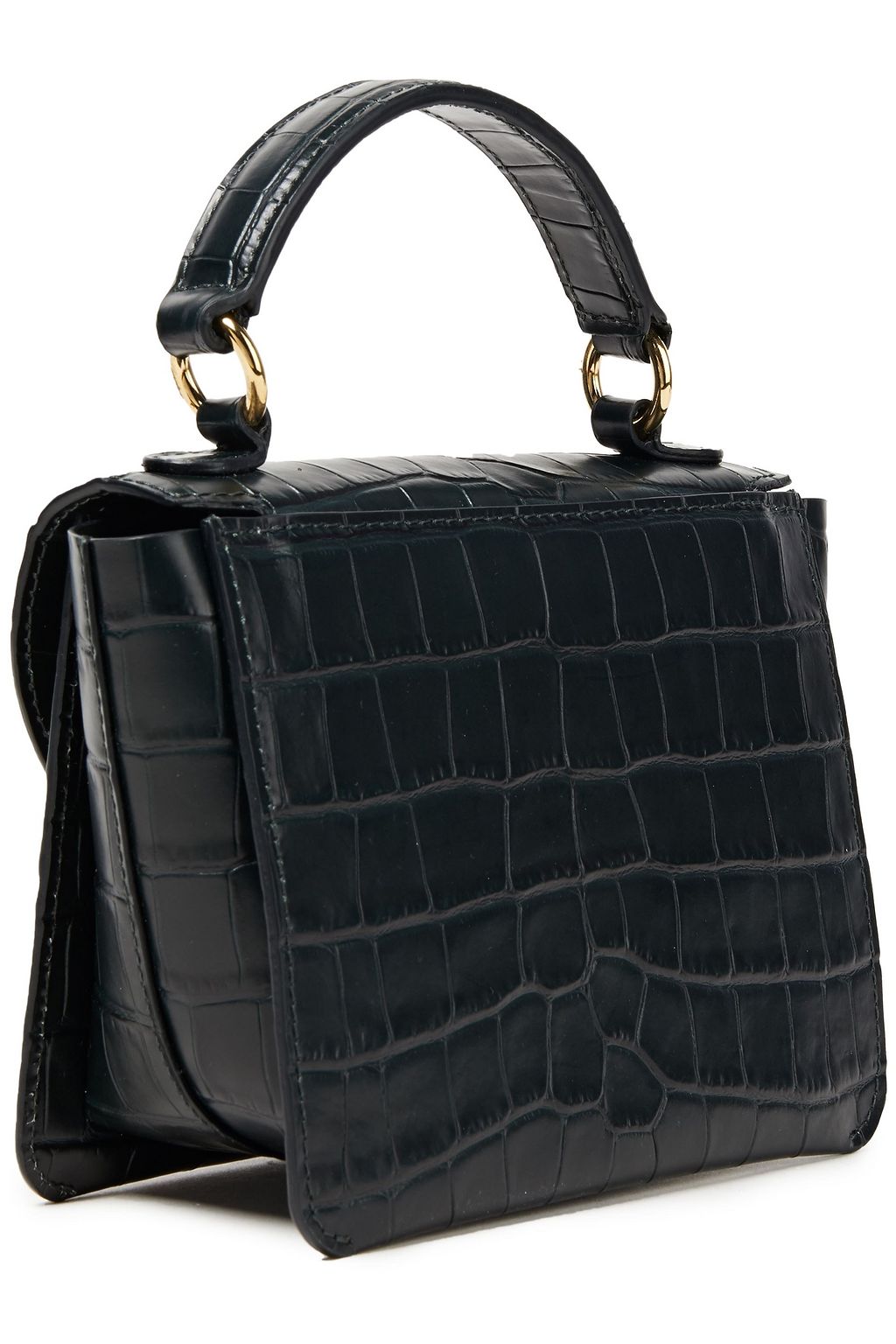 WANDLER Luna Mini Arch croc-effect leather tote