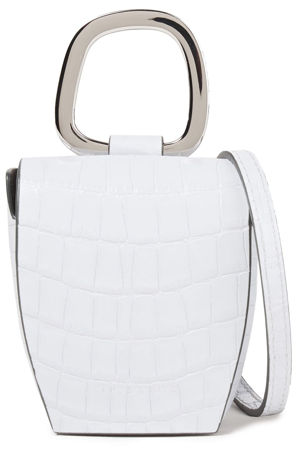 DANSE LENTE Croc-effect leather shoulder bag