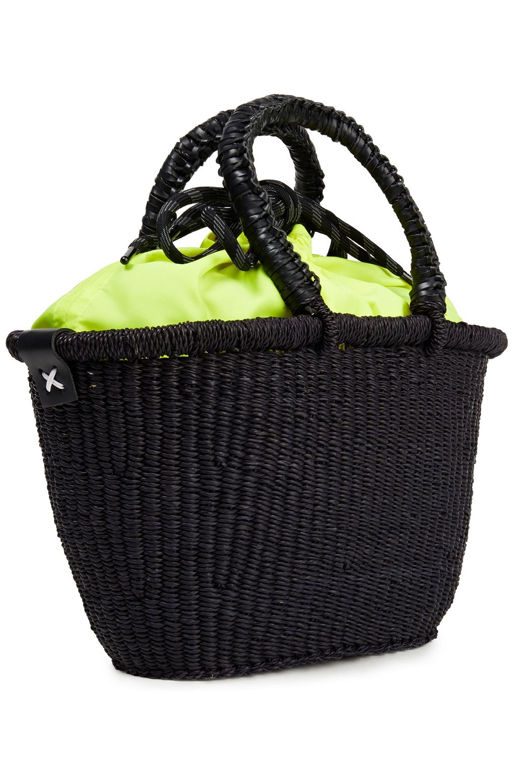 RAG & BONE Ghana leather-trimmed woven straw tote