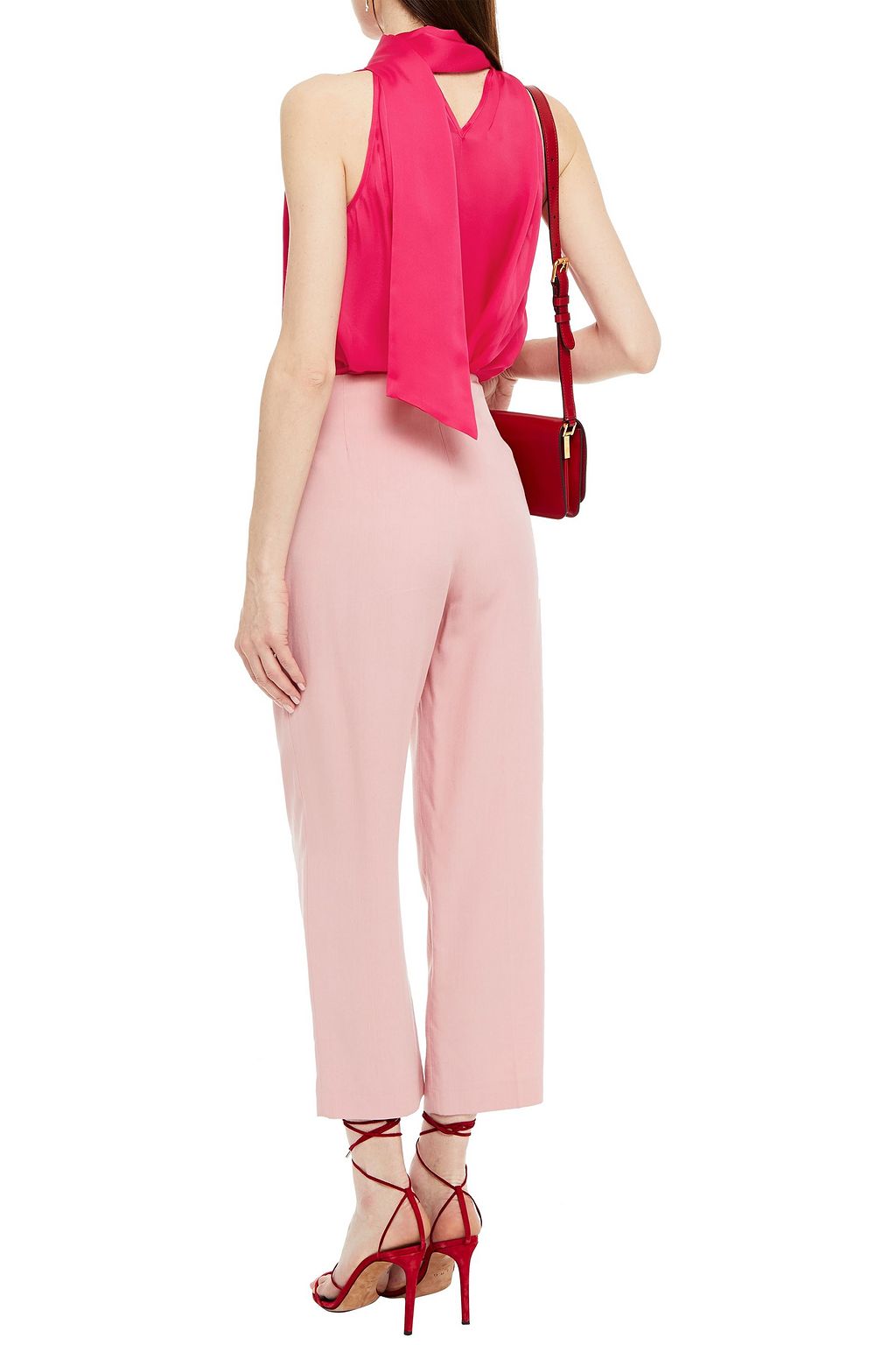 ZIMMERMANN Tie-neck silk-satin top