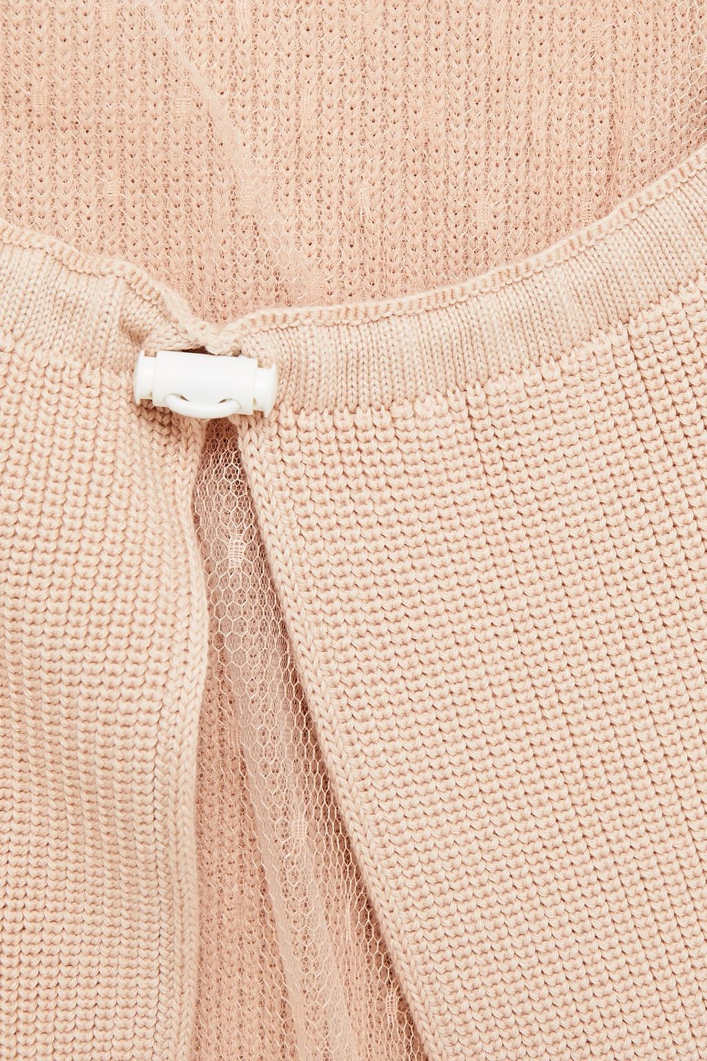 REDVALENTINO Point d'esprit-paneled cotton sweater