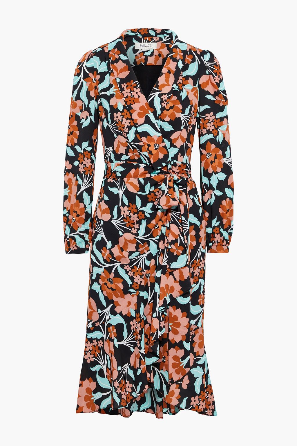 Orange Carla Two crepe wrap | Sale up to 70% off THE OUTNET | DIANE VON FURSTENBERG | OUTNET