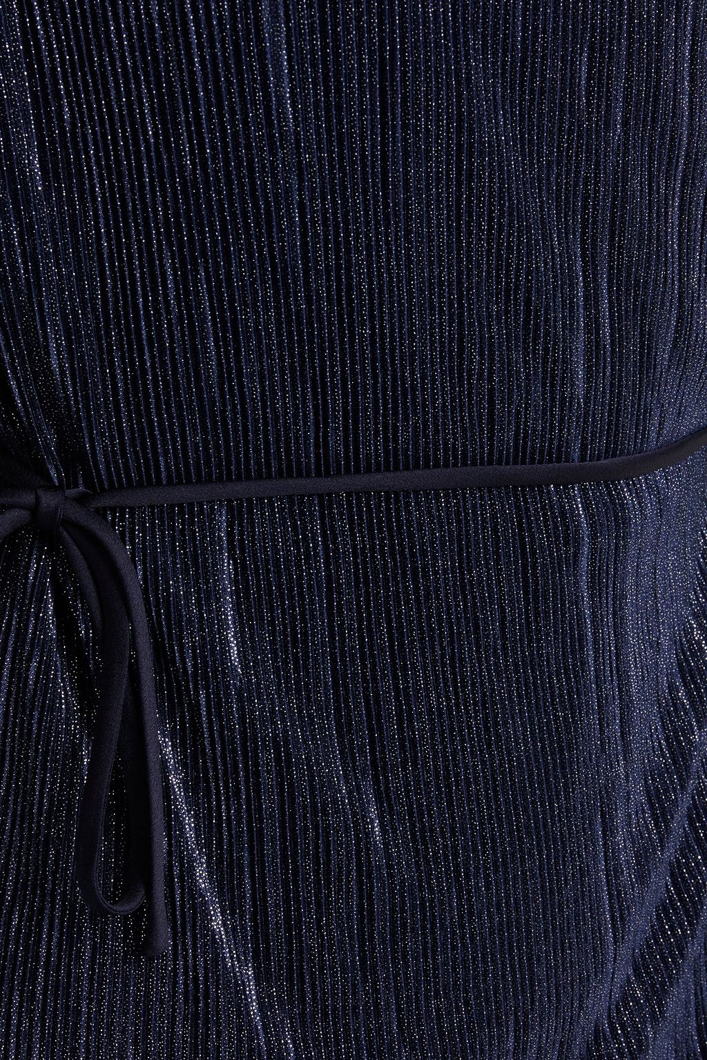 SIMKHAI Metallic plissé wrap blouse
