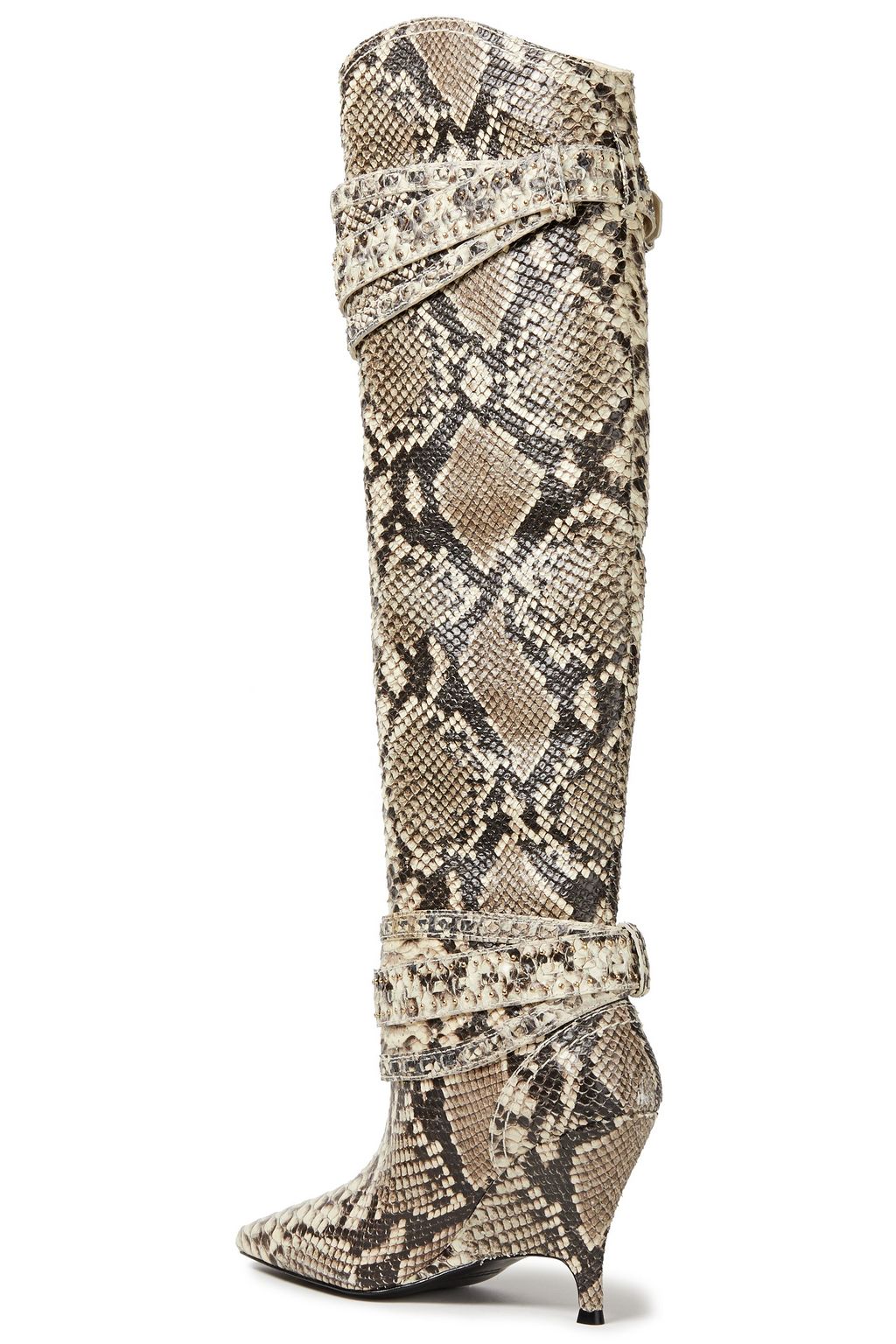 ZIMMERMANN Embellished perforated leather knee boots