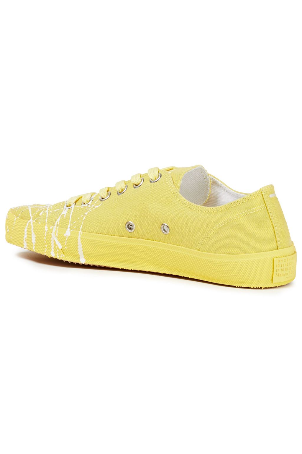 MAISON MARGIELA Tabi split-toe painted canvas sneakers