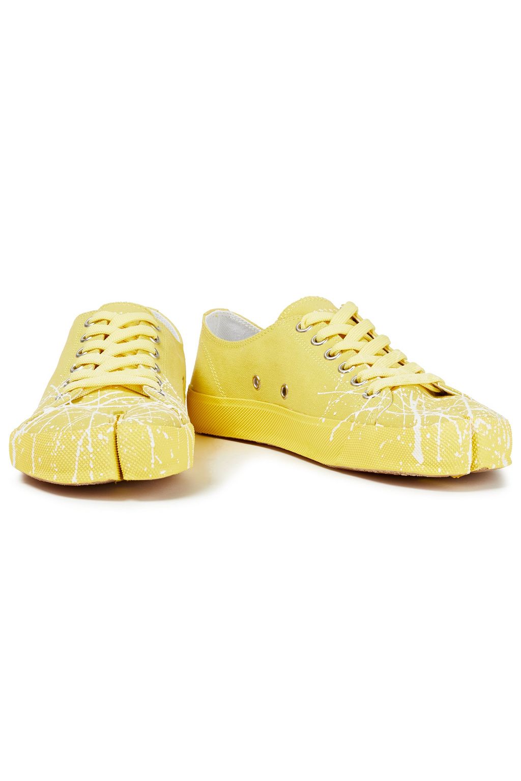 MAISON MARGIELA Tabi split-toe painted canvas sneakers