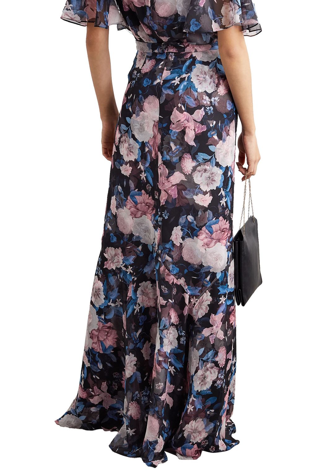 ERDEM Giacinta floral-print silk-chiffon maxi skirt