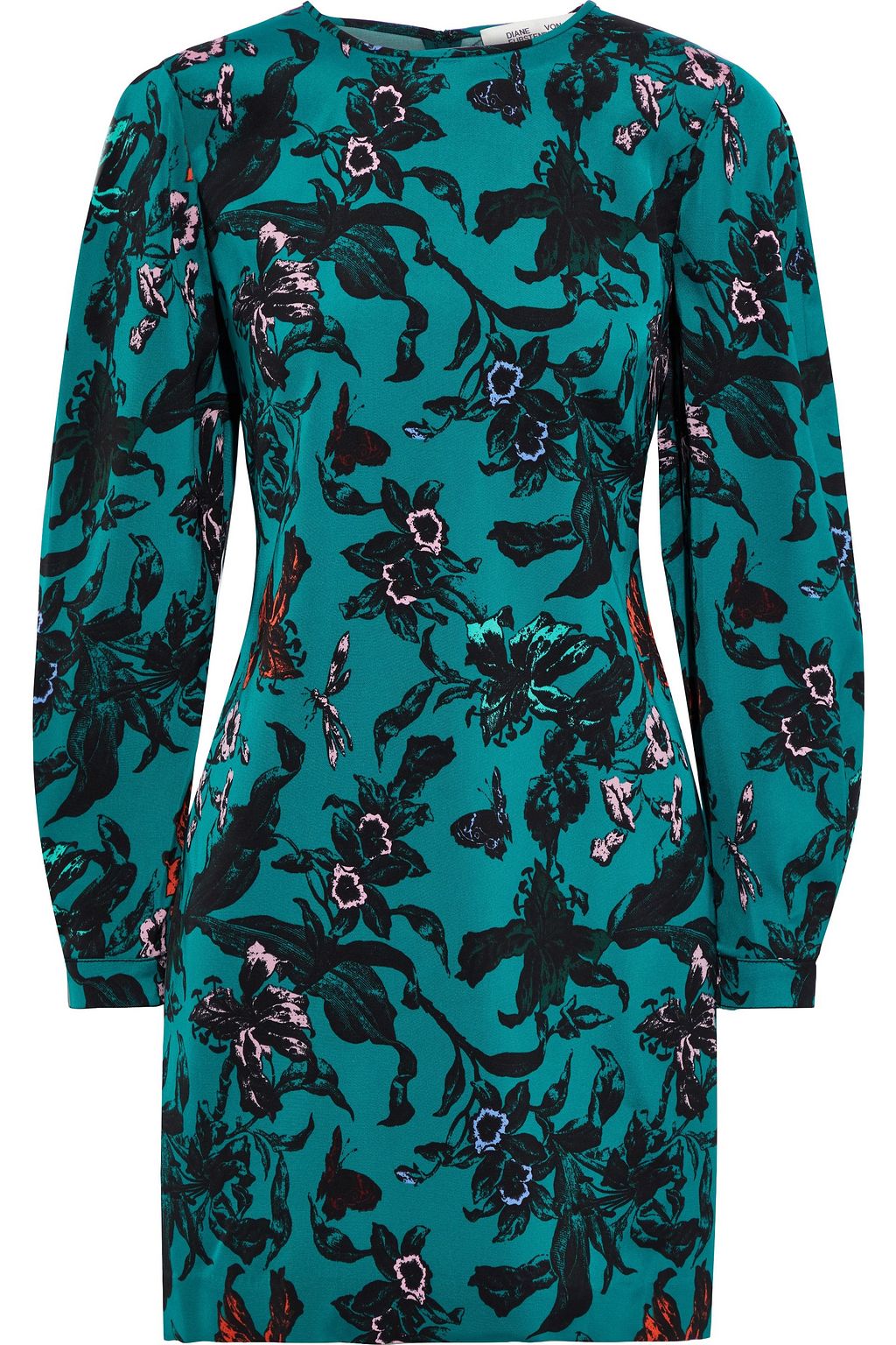 Emerald Collins floral-print satin mini dress | Sale up to 70% off | THE OUTNET | VON FURSTENBERG | THE