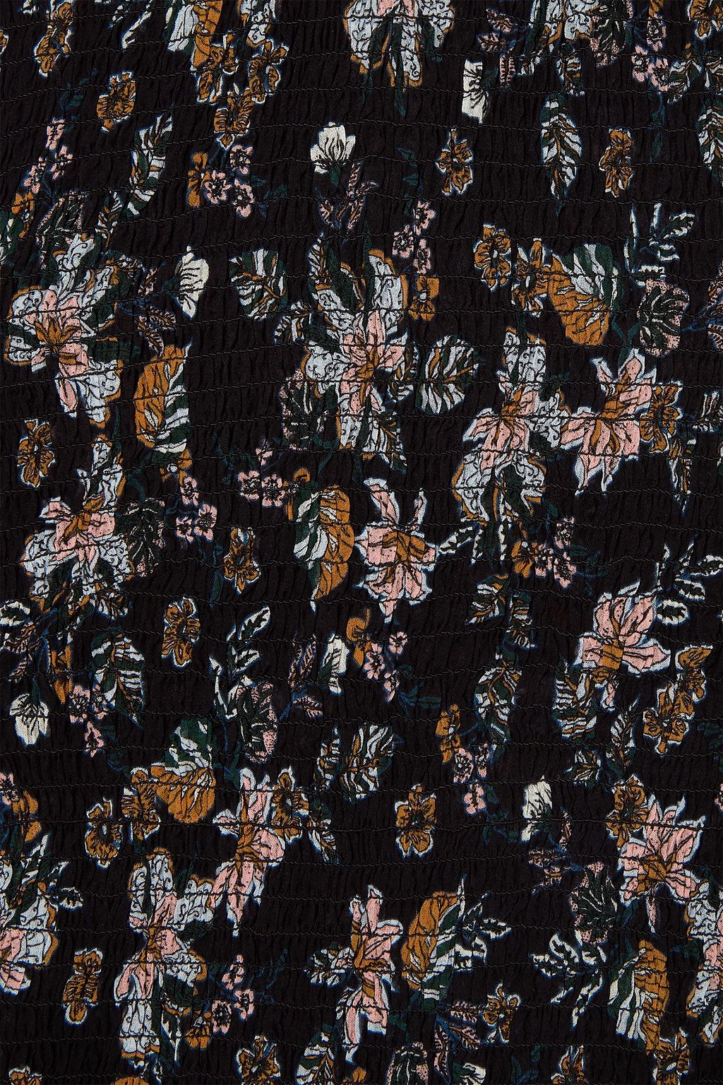 VERONICA BEARD Faire shirred floral-print chiffon blouse