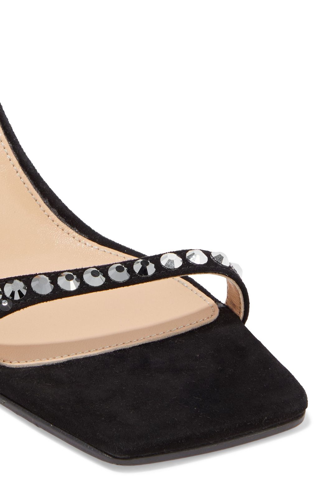 SERGIO ROSSI sr1 crystal-embellished suede sandals