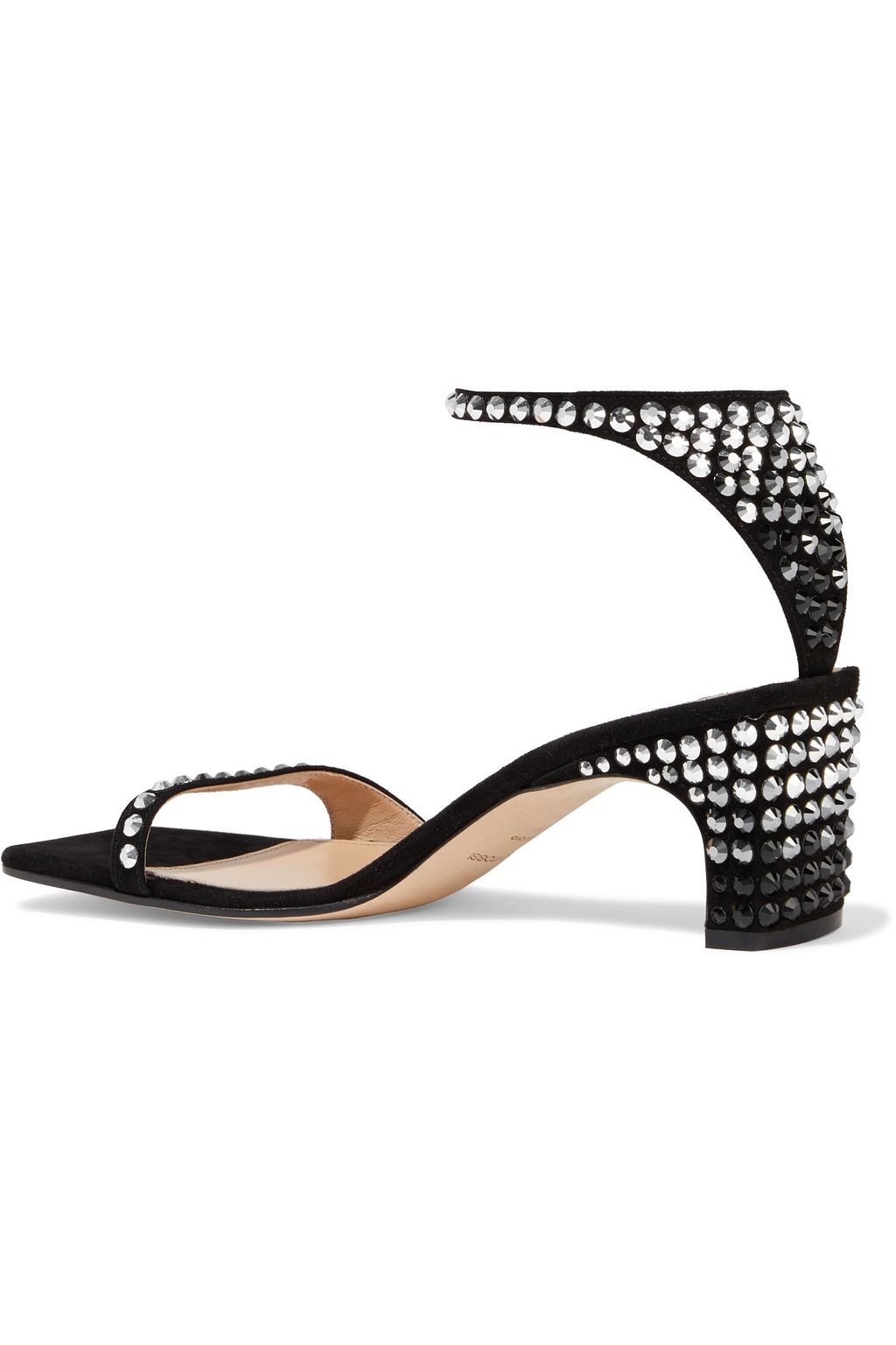 SERGIO ROSSI sr1 crystal-embellished suede sandals