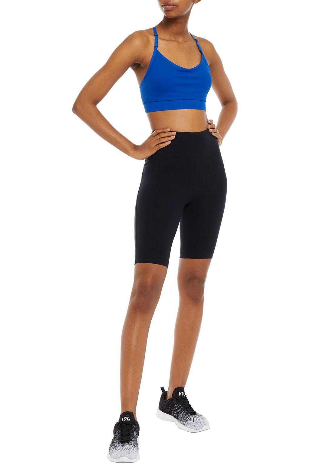 REEBOK X VICTORIA BECKHAM Appliquéd stretch sports bra