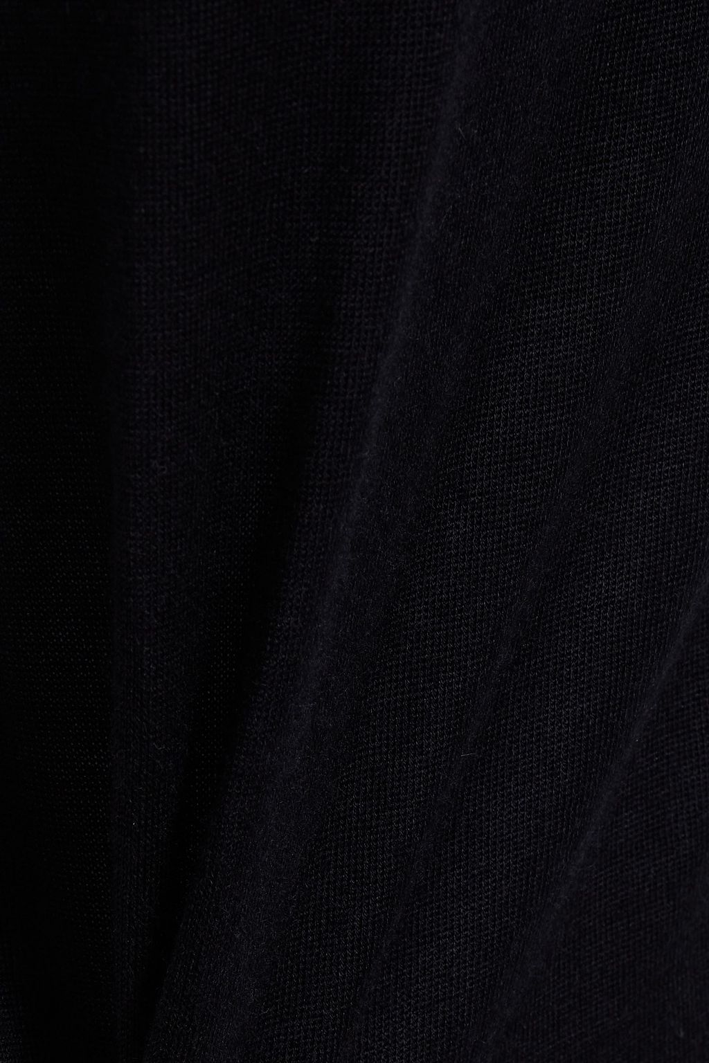 REDVALENTINO Point d'esprit-trimmed cashmere and silk-blend top