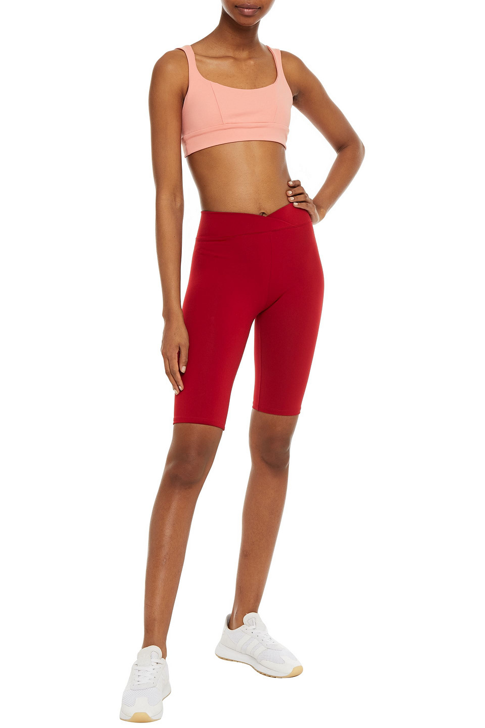 Live The Process V Stretch-supplex Shorts In Crimson