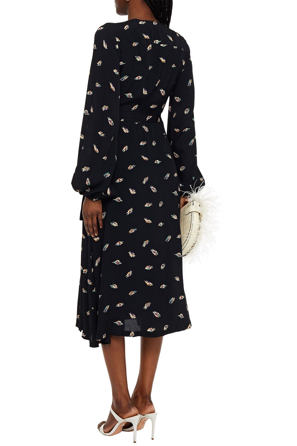 ROTATE BIRGER CHRISTENSEN Mira printed crepe midi wrap dress