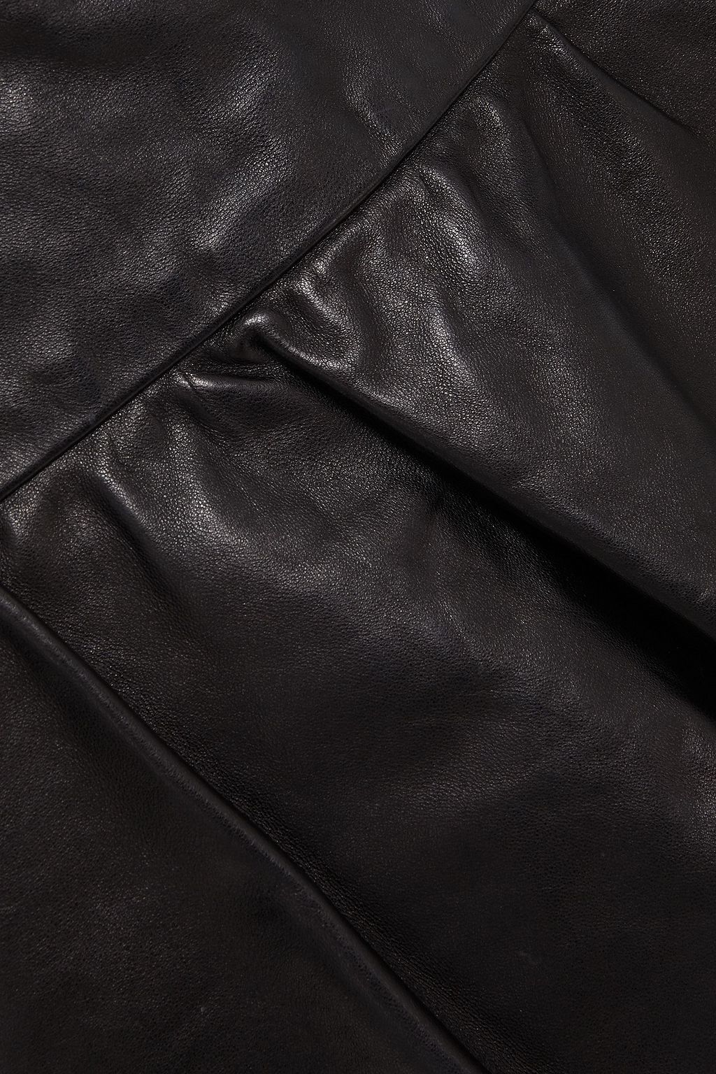 REDVALENTINO Skirt-effect embellished leather shorts