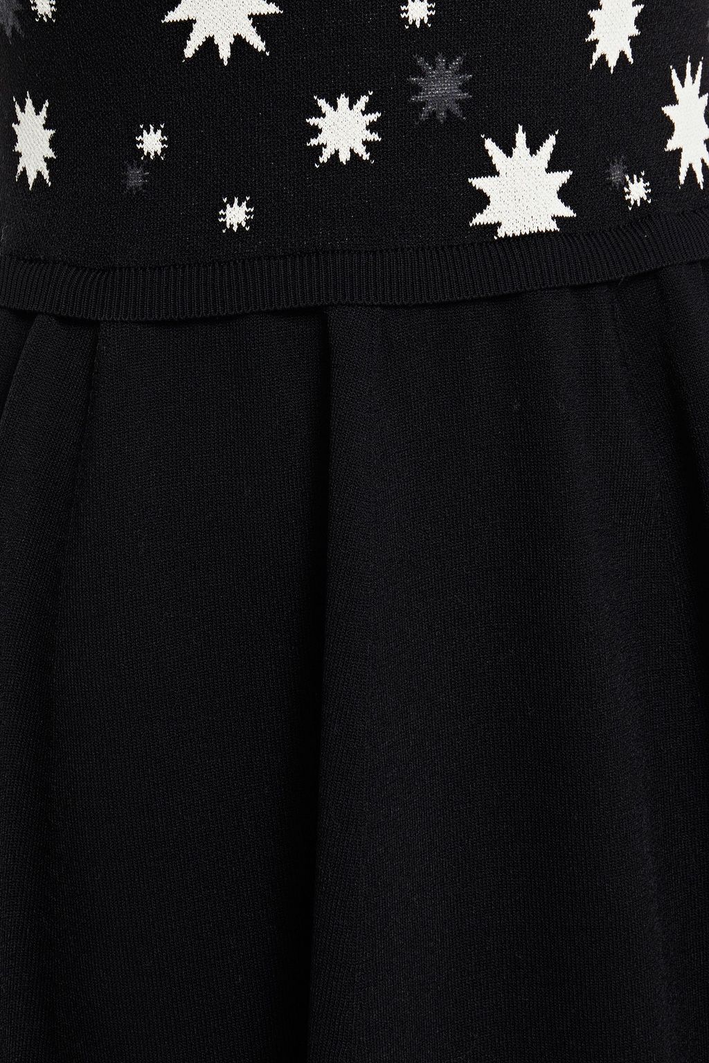 REDVALENTINO Paneled jacquard and stretch-knit mini dress